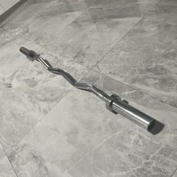 New In Bag Ez Curl Bar Barbell For Olympic Weights