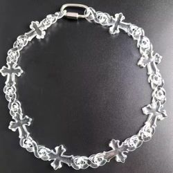 Chrome Heart Inspired Clear Transparent Necklace