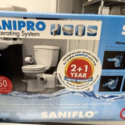 Saniflo™ 3-Piece White Tall Elongated Macerating Toilet System