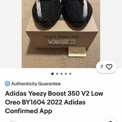 Adidas Yeezy Boost 350 V2 Low Oreo BY1604 ,Adidas  Size 9 Used 