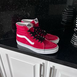 Vans SK8-Hi Red Suede High-Top Sneakers like new