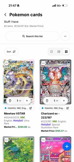Pokemon card lot.
