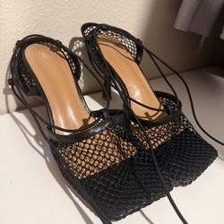 Fishnet heels