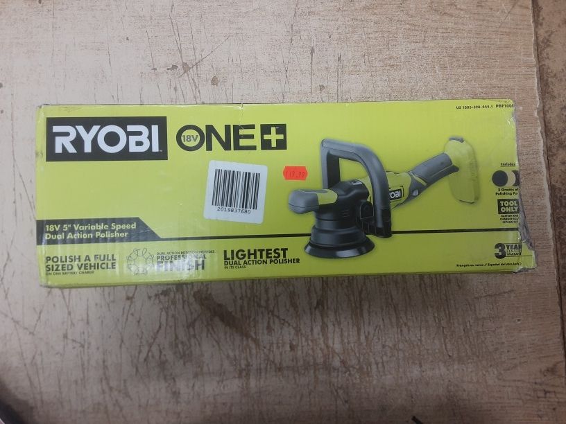 RYOBI 18V ONE+ 5" Variable Speed Dual Action Polisher