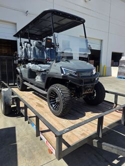 Brand new 6 seater golf carts fully loaded hid light in speaker under sound bar