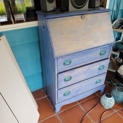 Blue desk - dresser