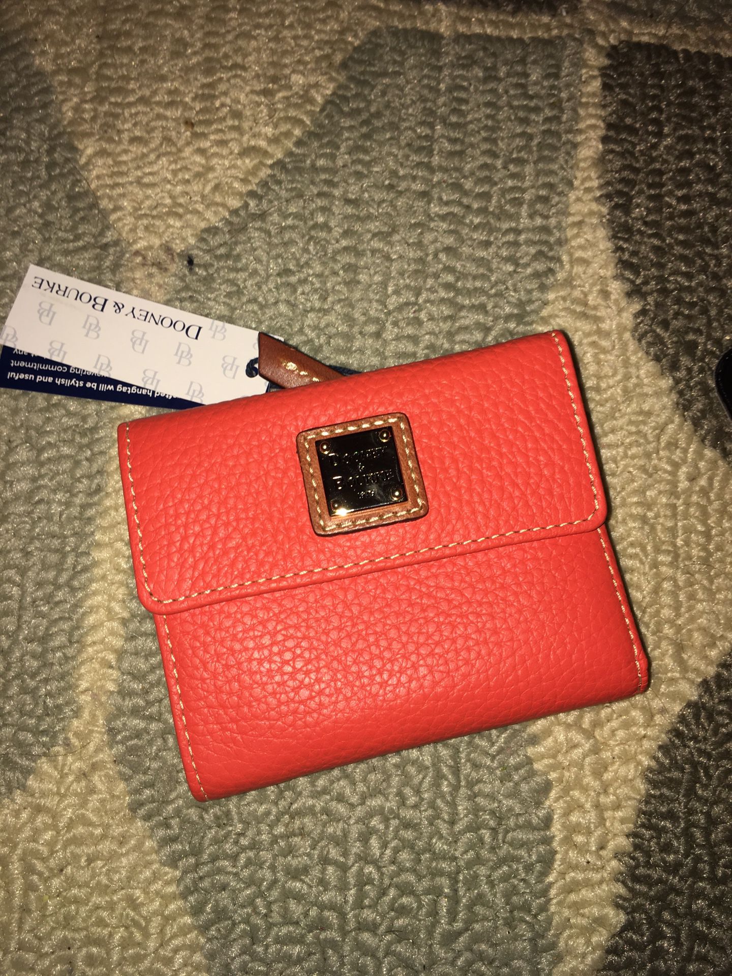 Dooney & bourke orange small wallet