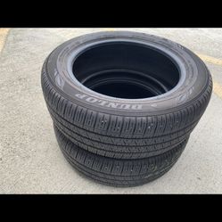 2 — 205/55r16 Dunlop Good 80% Treads Tires 2024 DOT!!