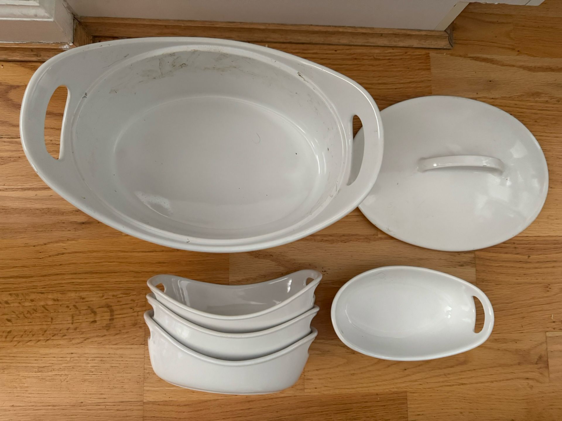 Ceramic Casserole Bakers Set, 5 Piece