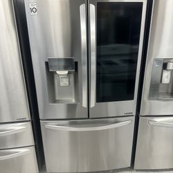 LG Instaview Smart Wi-fi Enabled 26-cu.ft French Door Refrigerator With Dual Ice Maker Stainless Steel 