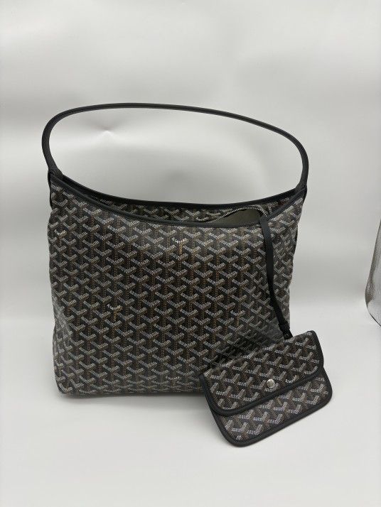 Goyard Boheme Hobo PM Shoulder Bag Pouch Black Purse