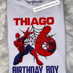 Personalized Spiderman birthday shirt 🕸️✨