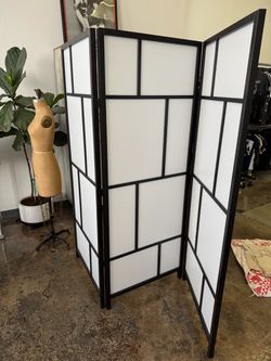 Ikea Risor Room Divider Black & White 85x72