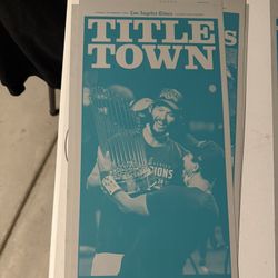 Dodgers World Series 2020 LA TIMES NEWSPAPER PLATE