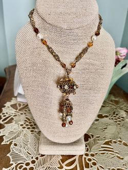 W.Germany Ornate Necklace Dangle Pendant 