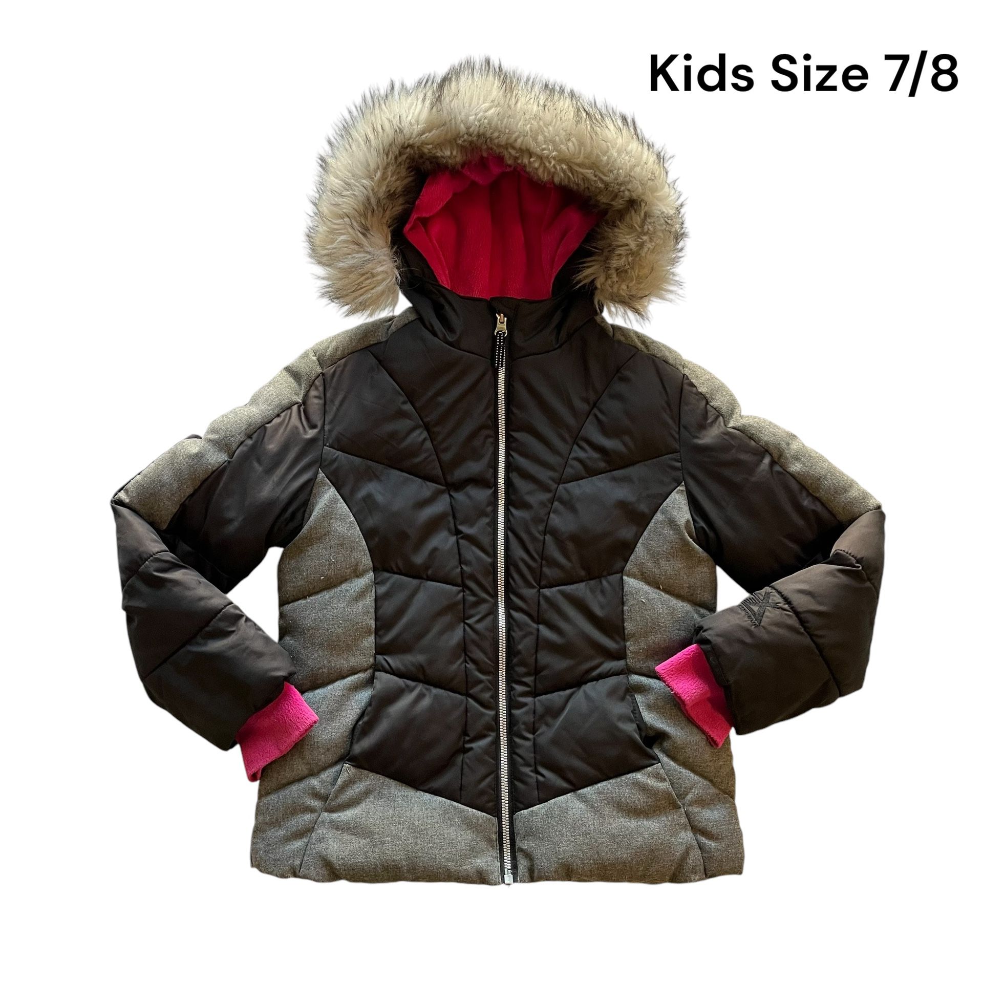 Kids Size 7/8 Snow Jacket Coat Pants Bibs Girls Boys Waterproof Winter Ski Snowboard Outdoor Sports