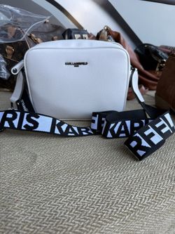 Karl Lagerfeld White Bag with Black Straps