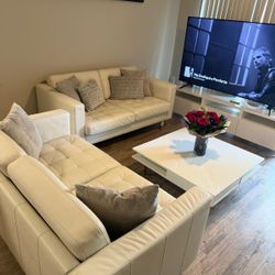 Living Room Furniture Set – 2 Sofas, Coffee Table & TV Stand