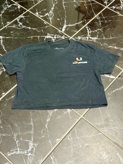 NWOT FloGrown University of Miami Crop T-Shirt