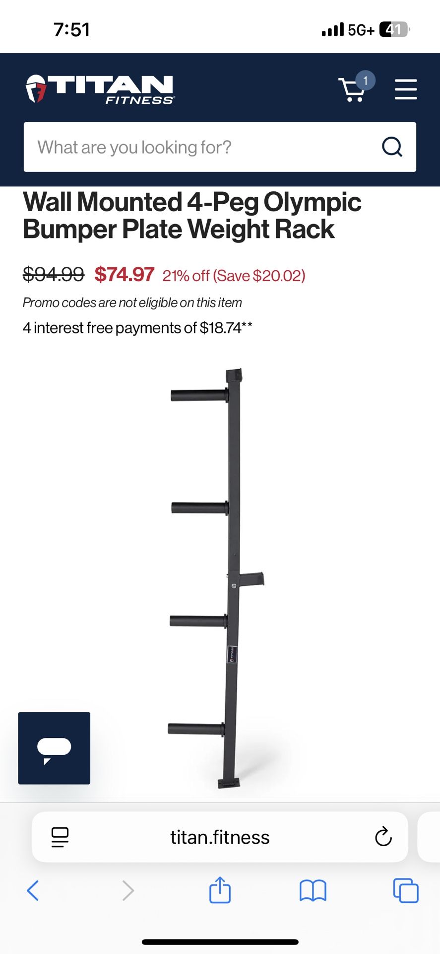 Titan Wall Mounted Weight Storage