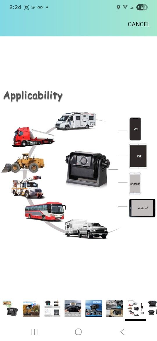 EWAY WiFi Magnetic Hitch Wireless Backup Rear/Front View Camera Rechargeable Battery for Easy Hitching of Gooseneck Horse Boat Travel Trailer/Fifth Wh