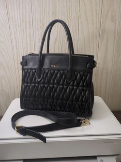 Authentic Furla leather quilted cometa bag