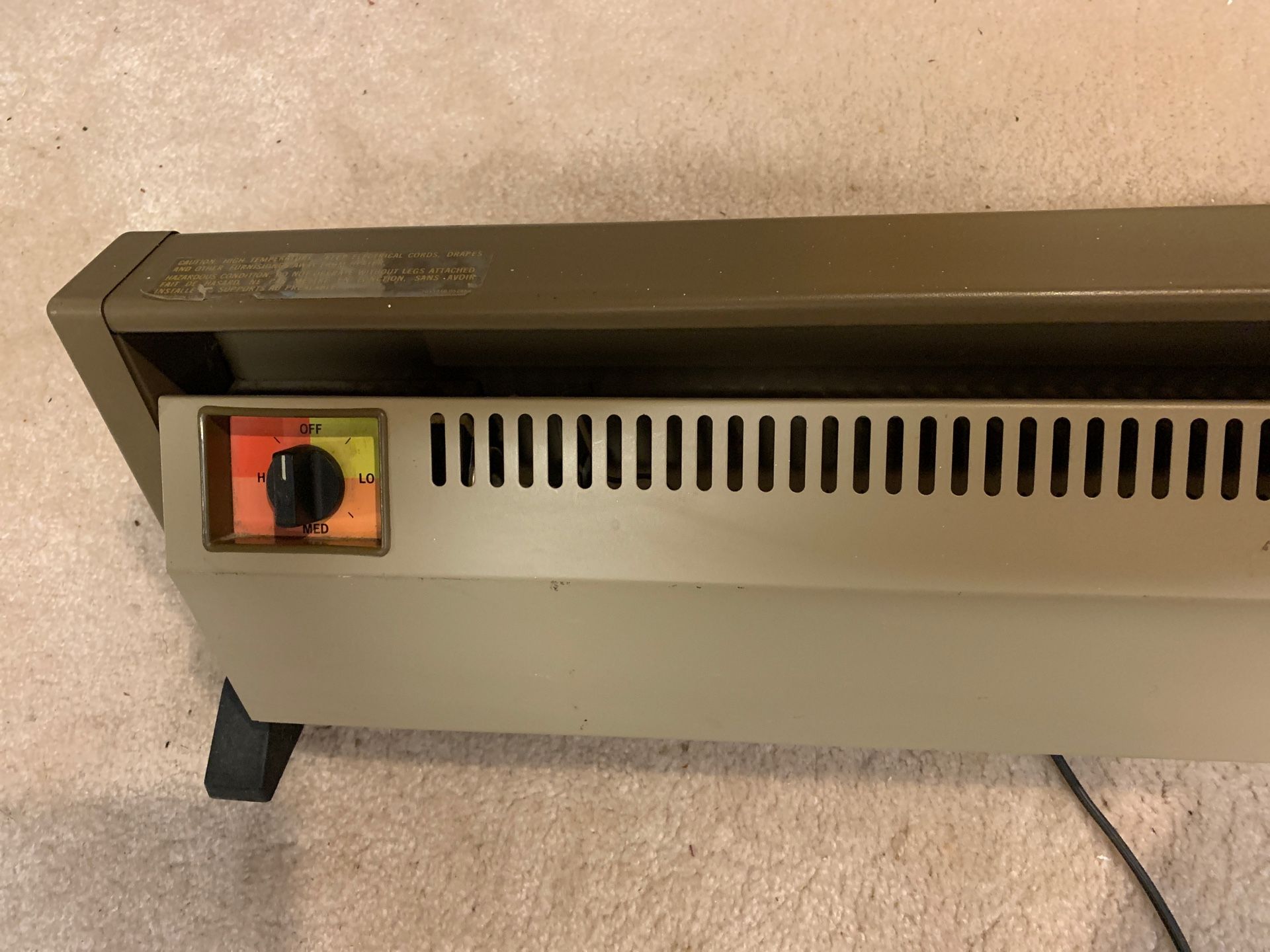 Intertherm Softheat II Hydronic Portable Baseboard Heater