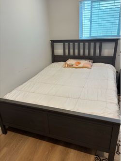Full Size Grey IKEA Bed Frame