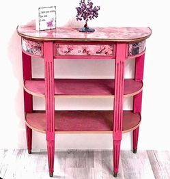 Boho Half Moon Table Console🌜Please Read Description🌜No Hold