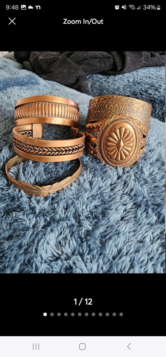 Brass Bracelet Lot