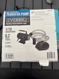 Everbilt Portable Transfer Pump 1/10 HP