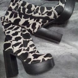 Real Cow Fur Boots-Please Read Details