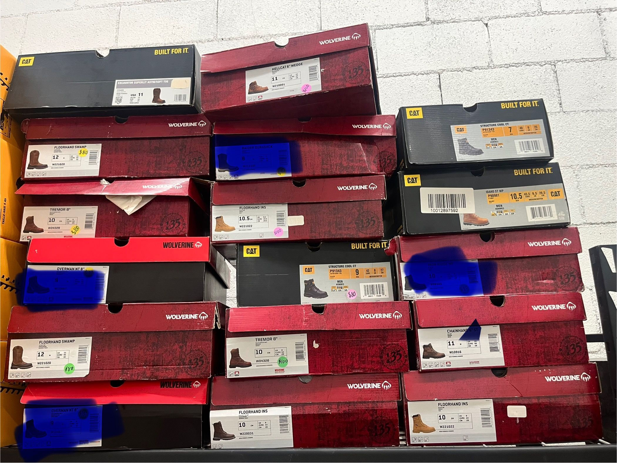 WOLVERINE AND CATERPILLAR WORK BOOTS PICK ANY FOR $60