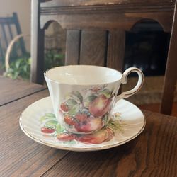 Heirloom Fine Bone China Cup and Saucer