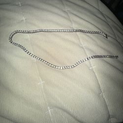 20in 5mm 8.5cttw Pronged Diamond Sterling Silver Tennis Chain