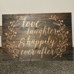 wooden sign 