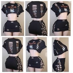 Def Leppard Custom Tshirt Skirt 