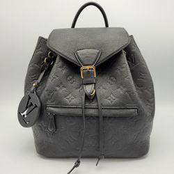 Louis Vuitton Black Empreinte Leather Montsouris Backpack