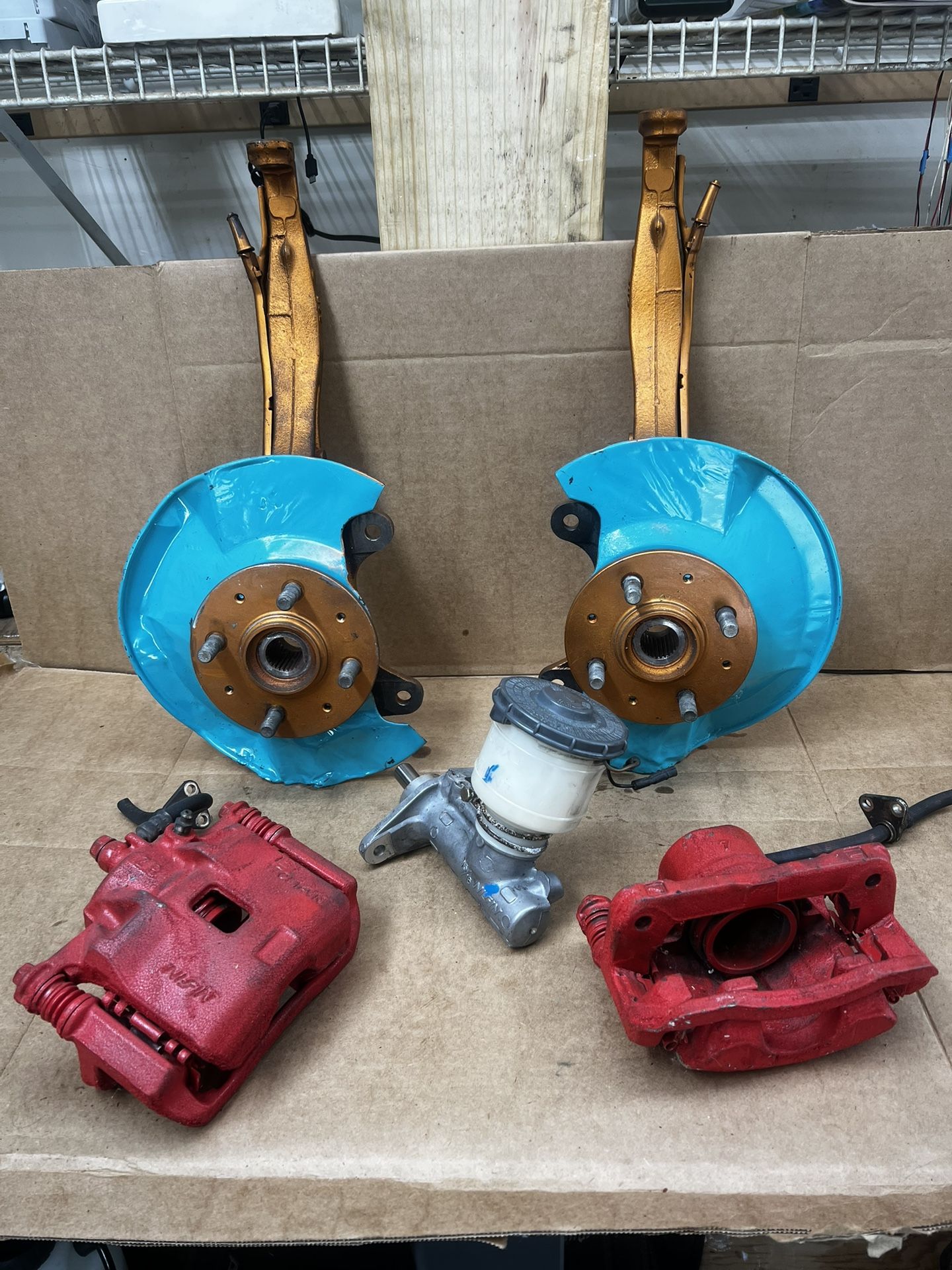 Acura Integra /Del Sol Front Spindles And Brake Calipers + Brake Fluid Reservoir