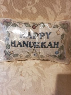 Happy Hanukkah (Chanukah) Pillow NIB