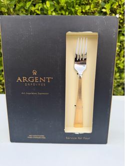 Argent Orfèvres 20 Piece Gold Flatware Set Service for 4 New in Box