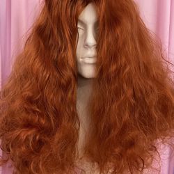 Curly Wavy Red Big Curly Hair Drag Queen Costume Show Wig 