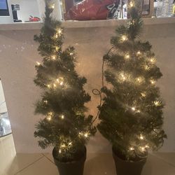 About 3 Ft Tall Christmas Trees $60 For Both Price Firm 