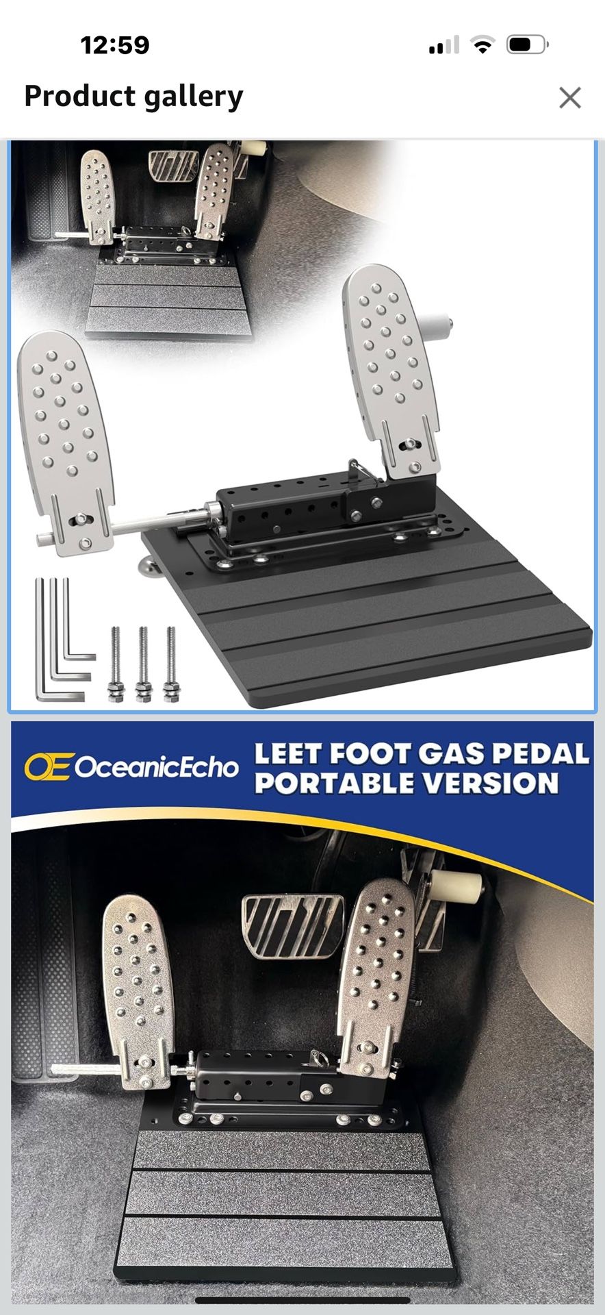 Portable Left Foot Pedal