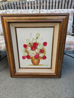 Original Vintage Oil Painting in Frame