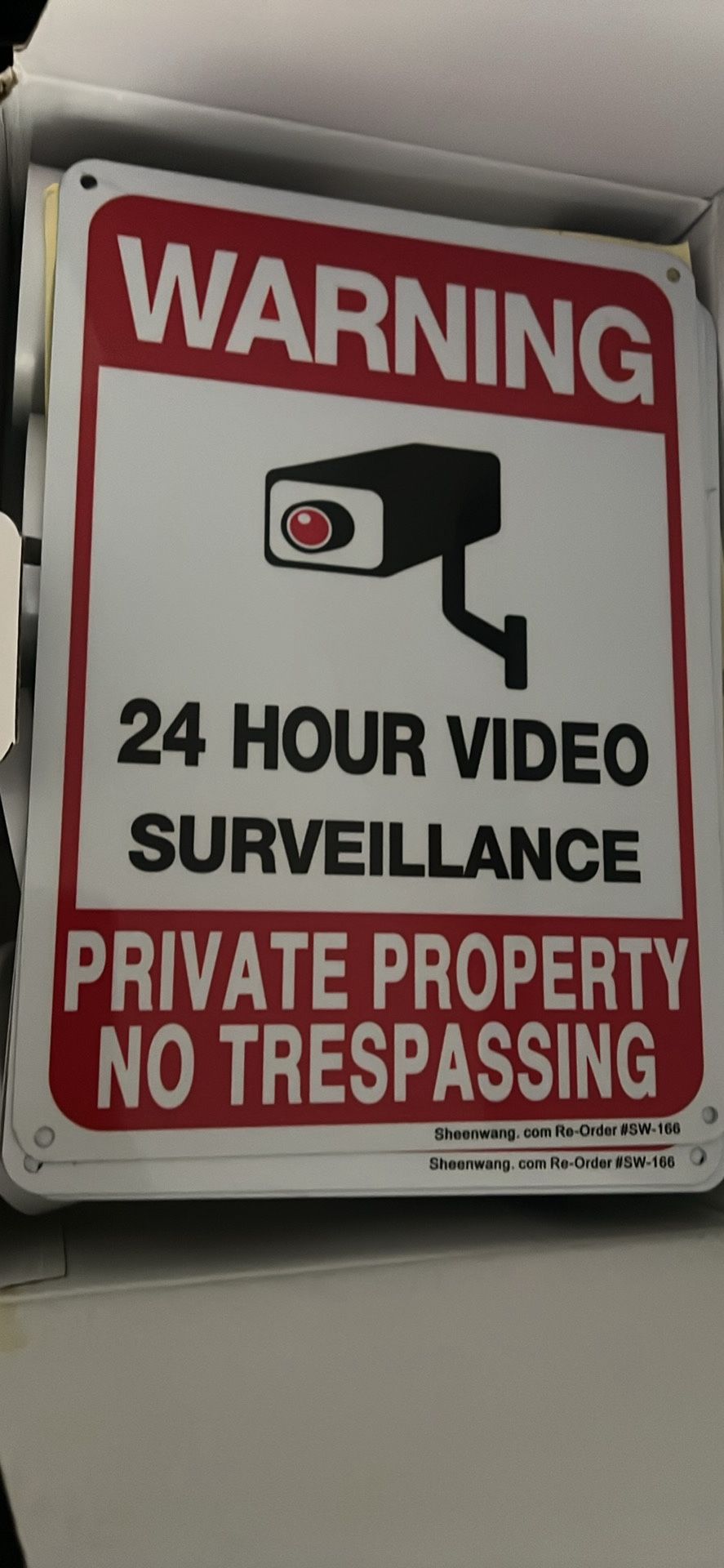 4 Faux security Camera’s With Signage