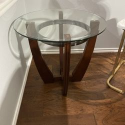 Wood And Glass Coffee Table 