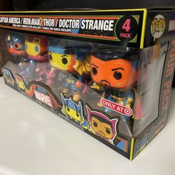 Marvel Black Light Funko 4 Pack Target Exclusive