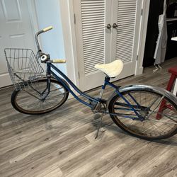Vintage Beach Bike With Basket