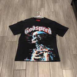 Washed Black Godspeed Tee Size L